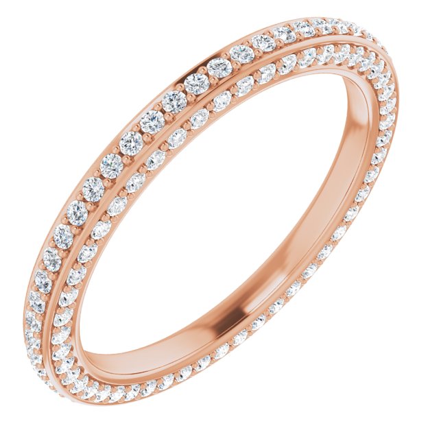 0.75 ct. Round Diamond 3 Sided Eternity Band-VIRABYANI